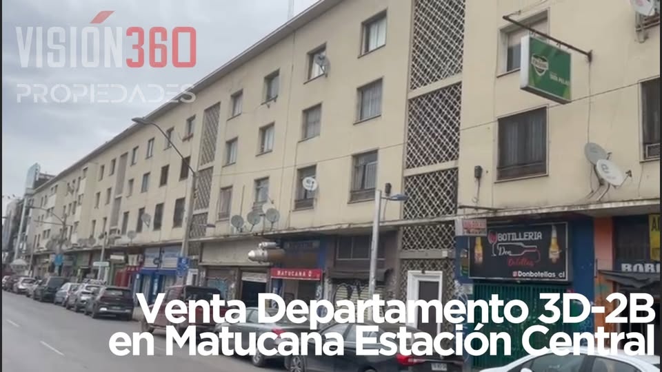 Venta amplio Departamento 3D-2B en Matucana con Alameda Estación Central